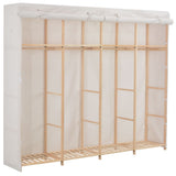 NNEVL Wardrobe White 200x40x170 cm Fabric