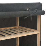 NNEVL Wardrobe Grey 200x40x170 cm Fabric