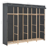 NNEVL Wardrobe Grey 200x40x170 cm Fabric