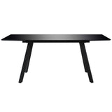 NNEVL Dining Table High Gloss Black 180x90x76 cm MDF