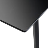 NNEVL Dining Table High Gloss Black 180x90x76 cm MDF