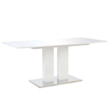 NNEVL Dining Table High Gloss White 180x90x76 cm MDF