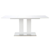 NNEVL Dining Table High Gloss White 180x90x76 cm MDF