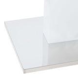 NNEVL Dining Table High Gloss White 180x90x76 cm MDF
