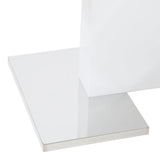NNEVL Extendable Dining Table High Gloss White 180x90x76 cm MDF