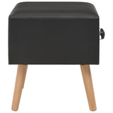 NNEVL Bedside Cabinet Black 40x35x40 cm Faux Leather
