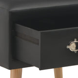 NNEVL Bedside Cabinet Black 40x35x40 cm Faux Leather