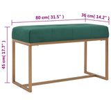 NNEVL Bench 80 cm Green Velvet