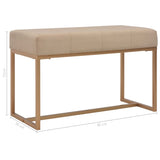 NNEVL Bench 80 cm Beige Velvet