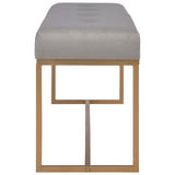 NNEVL Bench 120 cm Grey Velvet