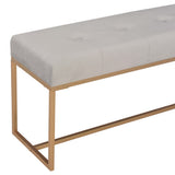 NNEVL Bench 120 cm Grey Velvet