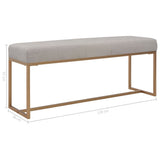 NNEVL Bench 120 cm Grey Velvet