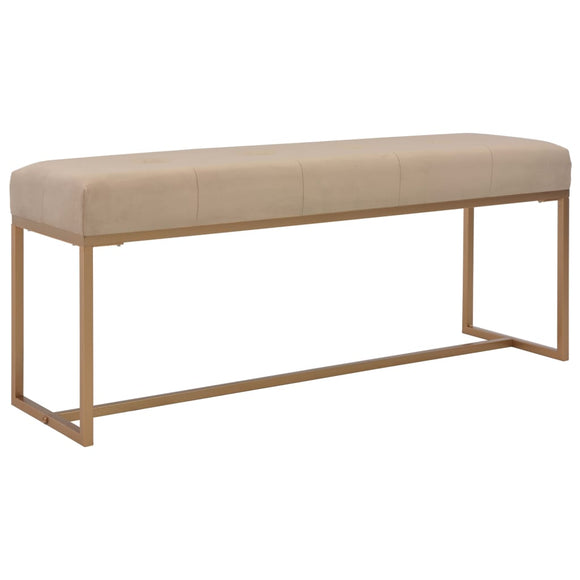 NNEVL Bench 120 cm Beige Velvet