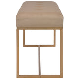 NNEVL Bench 120 cm Beige Velvet