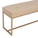 NNEVL Bench 120 cm Beige Velvet
