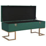NNEVL Bench with Storage Compartment 105 cm Green Velvet