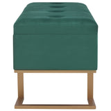 NNEVL Bench with Storage Compartment 105 cm Green Velvet