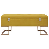 NNEVL Bench with Storage Compartment 105 cm Mustard Velvet