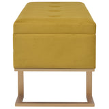 NNEVL Bench with Storage Compartment 105 cm Mustard Velvet