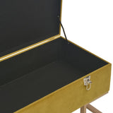 NNEVL Bench with Storage Compartment 105 cm Mustard Velvet