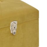 NNEVL Bench with Storage Compartment 105 cm Mustard Velvet