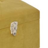 NNEVL Bench with Storage Compartment 105 cm Mustard Velvet
