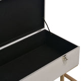NNEVL Bench with Storage Compartment 105 cm Grey Velvet