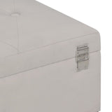 NNEVL Bench with Storage Compartment 105 cm Grey Velvet