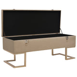 NNEVL Bench with Storage Compartment 105 cm Beige Velvet
