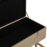NNEVL Bench with Storage Compartment 105 cm Beige Velvet