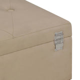 NNEVL Bench with Storage Compartment 105 cm Beige Velvet