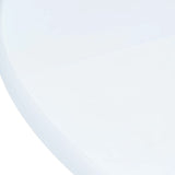NNEVL Dining Table White 106 cm Solid Rubber Wood