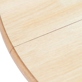 NNEVL Dining Table White and Brown 106 cm Solid Rubber Wood