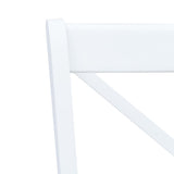 NNEVL Dining Chairs 2 pcs White and Light Wood Solid Rubber Wood