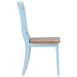 NNEVL Dining Chairs 2 pcs Grey and Light Wood Solid Rubber Wood