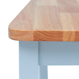 NNEVL Dining Chairs 4 pcs Grey and Light Wood Solid Rubber Wood