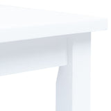 NNEVL Dining Table White 114x71x75 cm Solid Rubber Wood