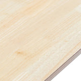 NNEVL Dining Table White and Brown 114x71x75 cm Solid Rubber Wood