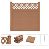 NNEVL Garden Fence with Trellis WPC 183x185 cm Brown