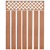 NNEVL Garden Fence with Trellis WPC 183x185 cm Brown