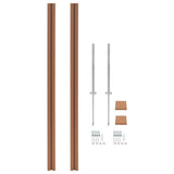 NNEVL Garden Fence with Trellis WPC 183x185 cm Brown