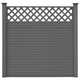 NNEVL Garden Fence with Trellis WPC 531x185 cm Grey