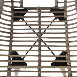 NNEVL Dining Chairs 6 pcs Brown Natural Rattan