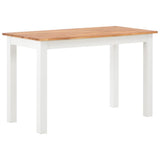 NNEVL Dining Table 120x60x74 cm Solid Oak Wood