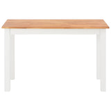 NNEVL Dining Table 120x60x74 cm Solid Oak Wood
