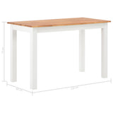NNEVL Dining Table 120x60x74 cm Solid Oak Wood