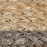 NNEVL Handmade Rug Jute with Grey Border 90 cm