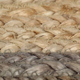 NNEVL Handmade Rug Jute with Grey Border 120 cm
