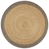 NNEVL Handmade Rug Jute with Grey Border 150 cm