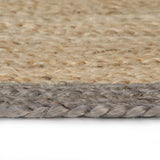 NNEVL Handmade Rug Jute with Grey Border 150 cm
